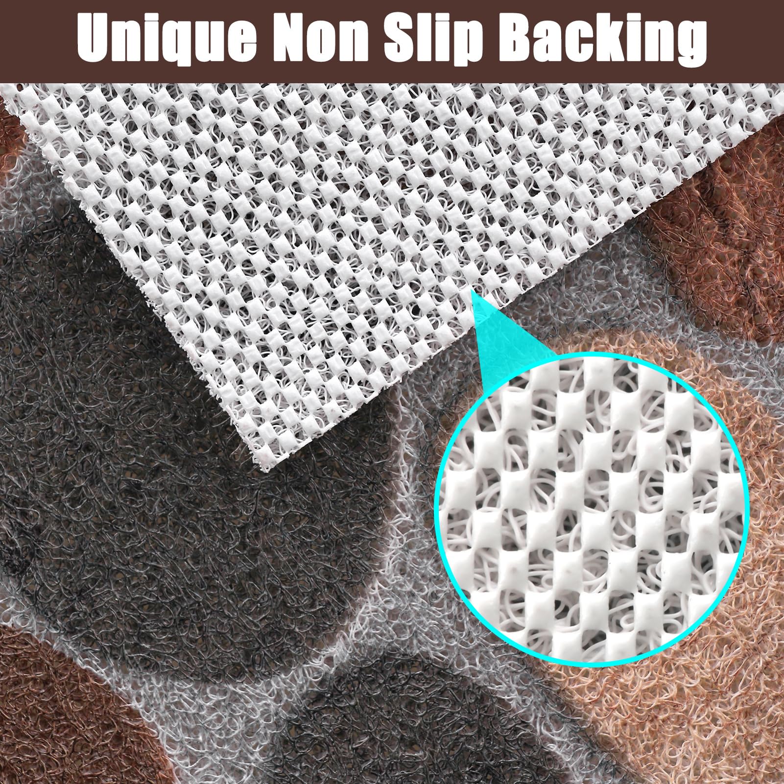 Sector Shower Bath Mat Non-Slip Large 70x70cm, Soft Textured Anti-Mould with Drain Holes - Image 4