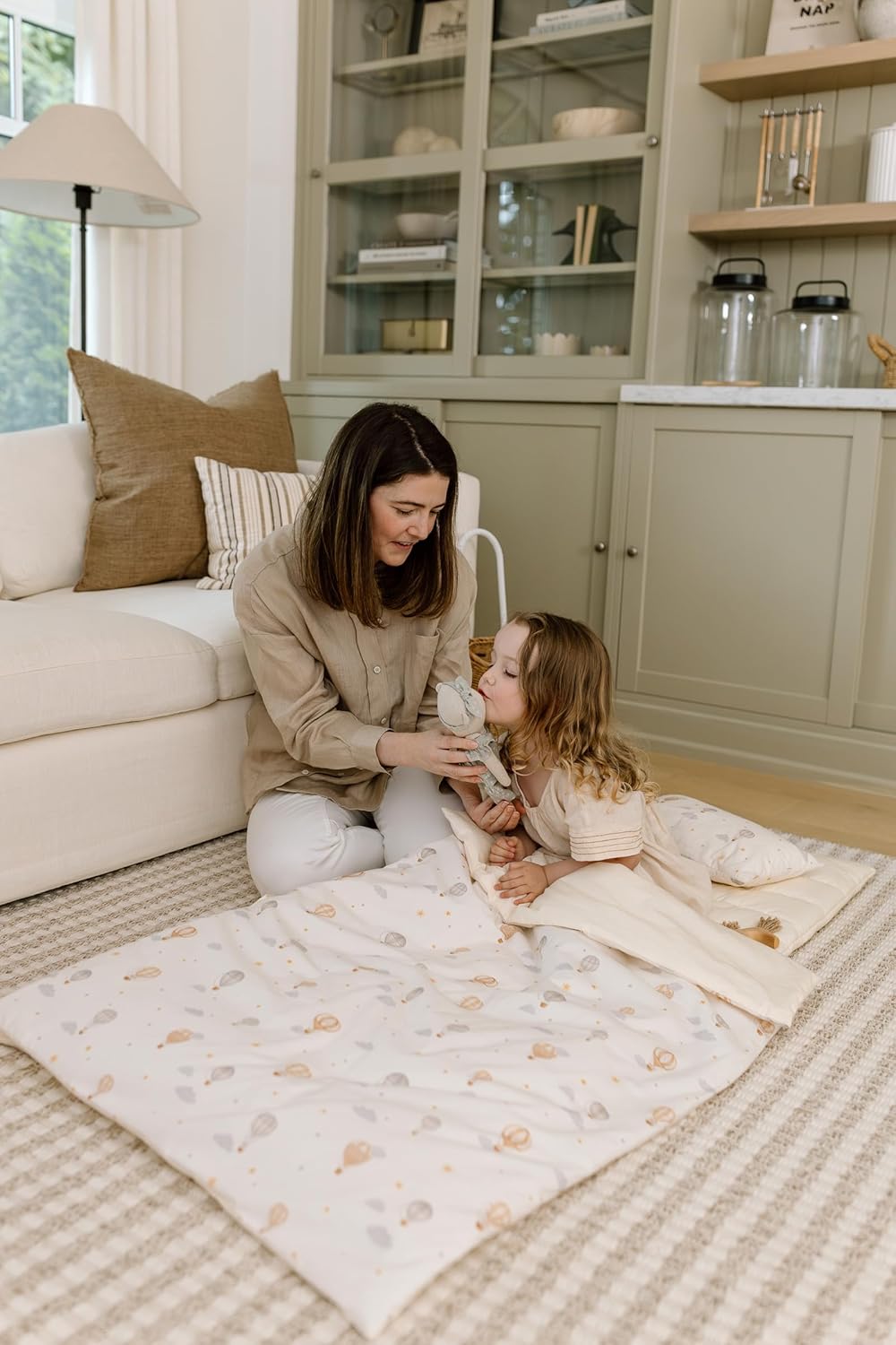 Children’s Portable Bedding - Sleeping Bags - Gifts for Kids - 100% Organic Cotton - Suitable for Boys & Girls - Includes Mat, Pillow, & Cover -Gender Neutral Design