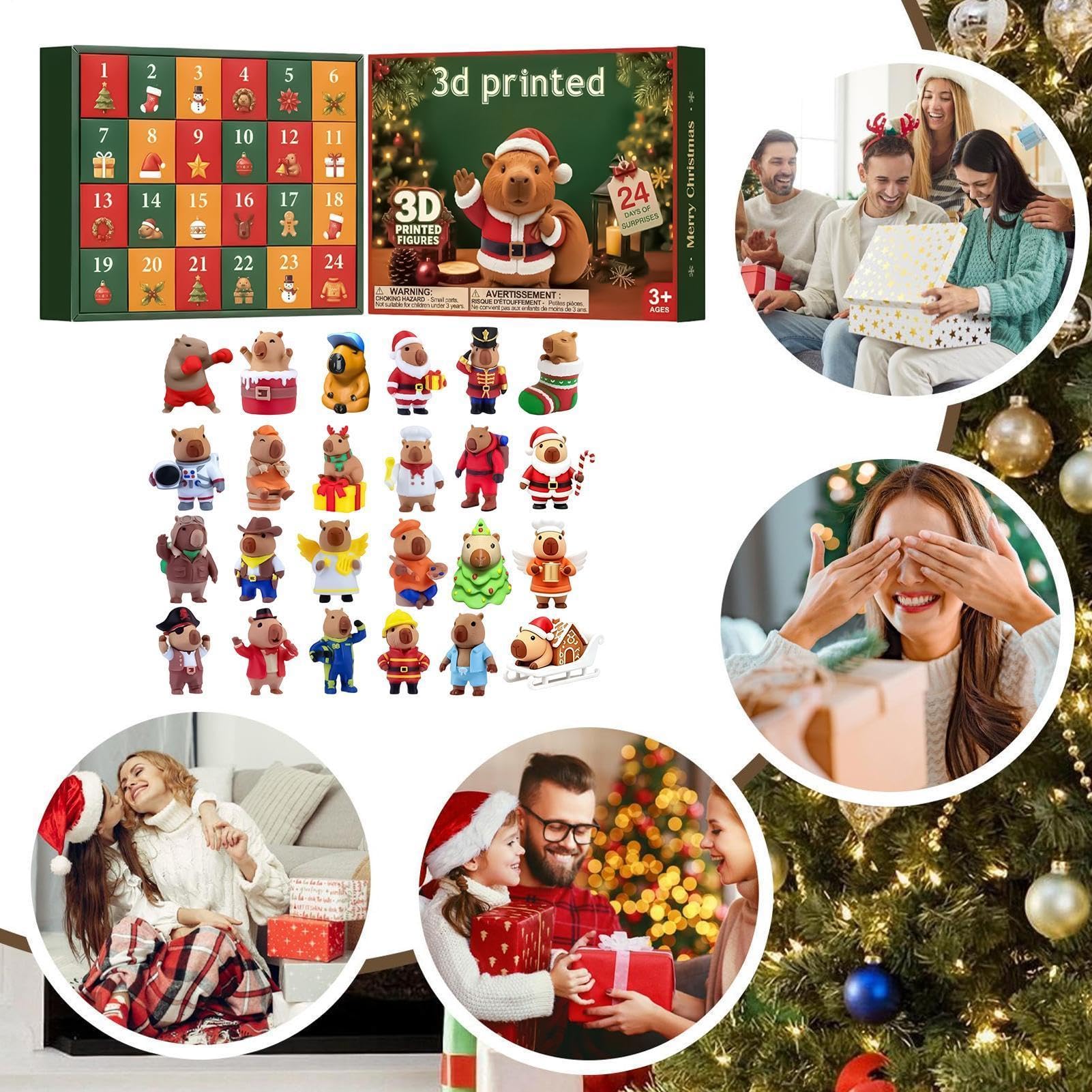 Calendrier de l'Avent Compte à Rebours de Noël Décorations de collection à
