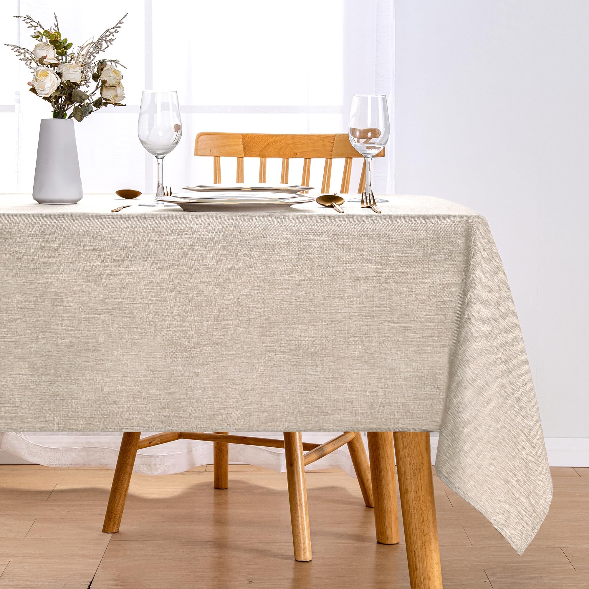 テーブルクロス 長方形 撥水加工 無地 汚れ防止 130x180cm ベージュ Amazon｜DWCN テーブルクロス 長方形 撥水 無地 モダン・シンプル 汚れ