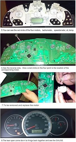 Miniatura 5 de Dr.Roc Kit de reparación de motor paso a paso para X27 168 03 a 06 con 7 motores paso a paso, soldador compatible con Chevy Silverado GM GMC