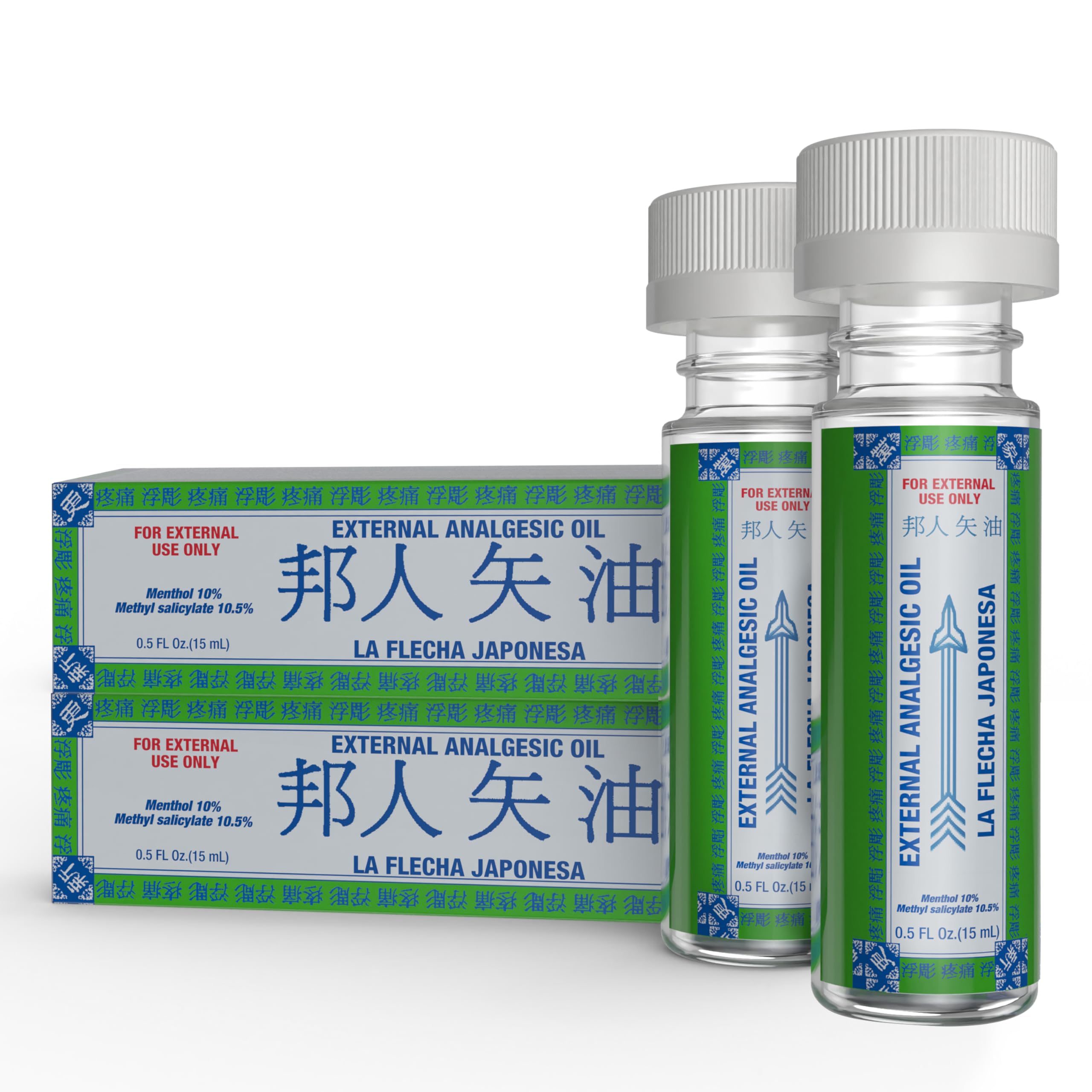La Flecha Japonesa Analgesic Oil | Natural Relief for Muscle Aches with Menthol & Methyl Salicylate; Soothing Massage Oil for Muscle Aches; Joint