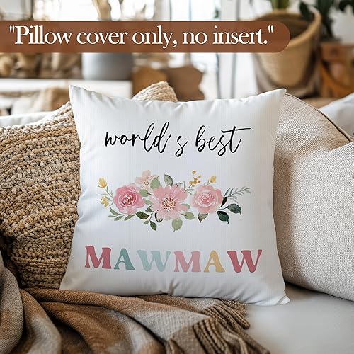 Miniatura 2 de World's Best Mawmaw Throw Pillow Covers 18x18, Grandma Gifts for Mother's Day, Mawmaw Gifts Decorative Pillow Covers, Grandma Gift Pillowcases