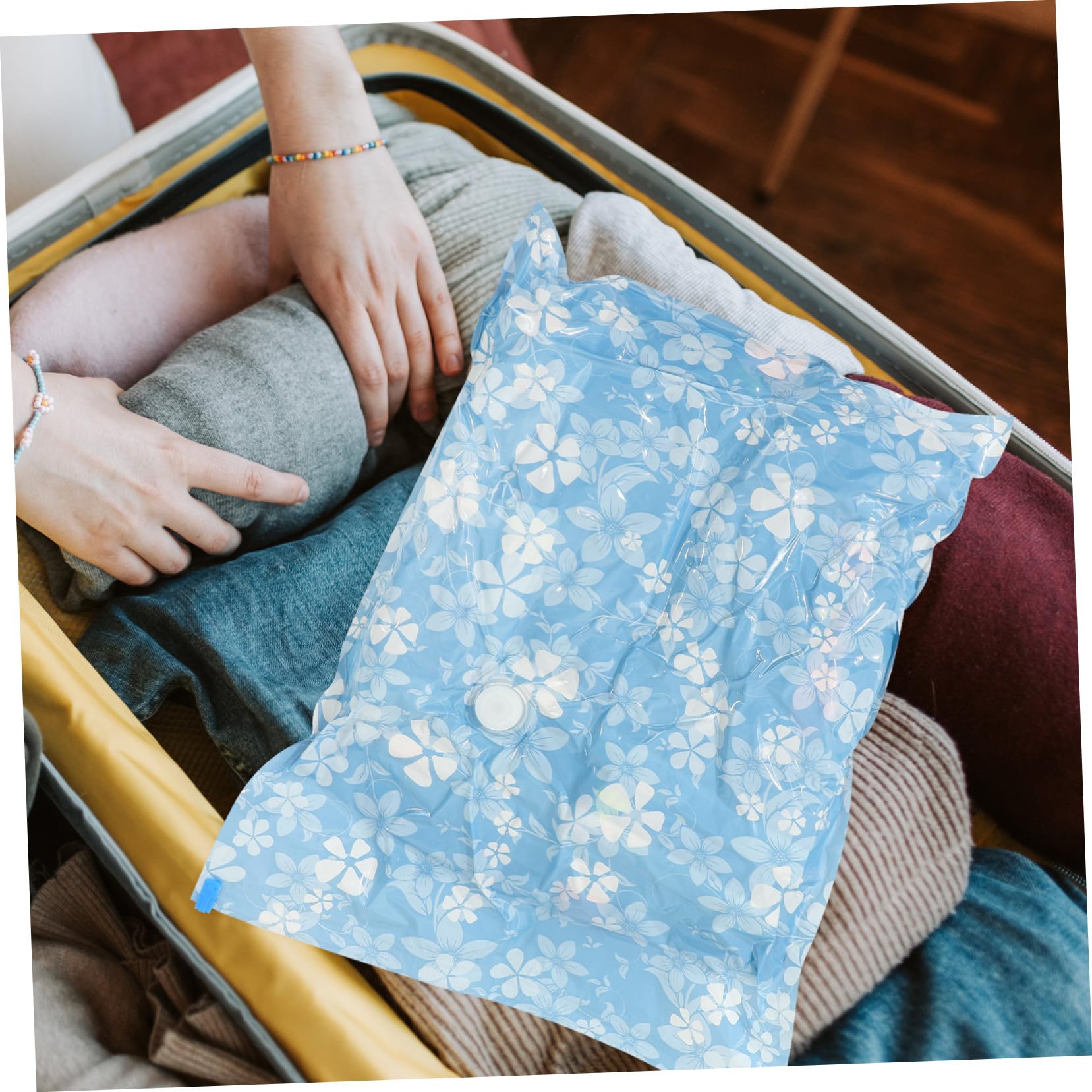 11 Stück Vakuum Kompressionsbeutel für Kleidung, Blau