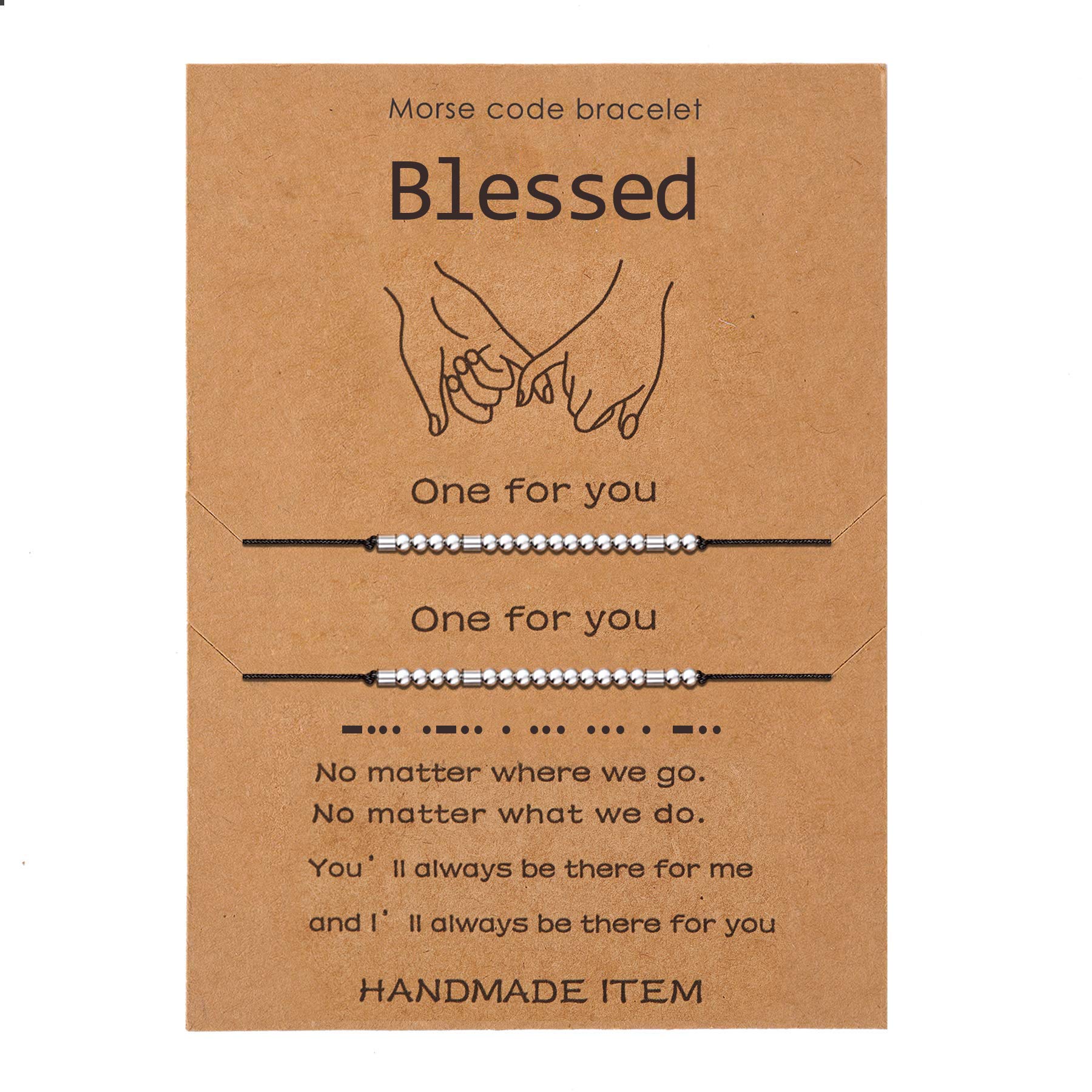 Morse Code Bracelet Pinky Pomise Distance Matching Bracelets