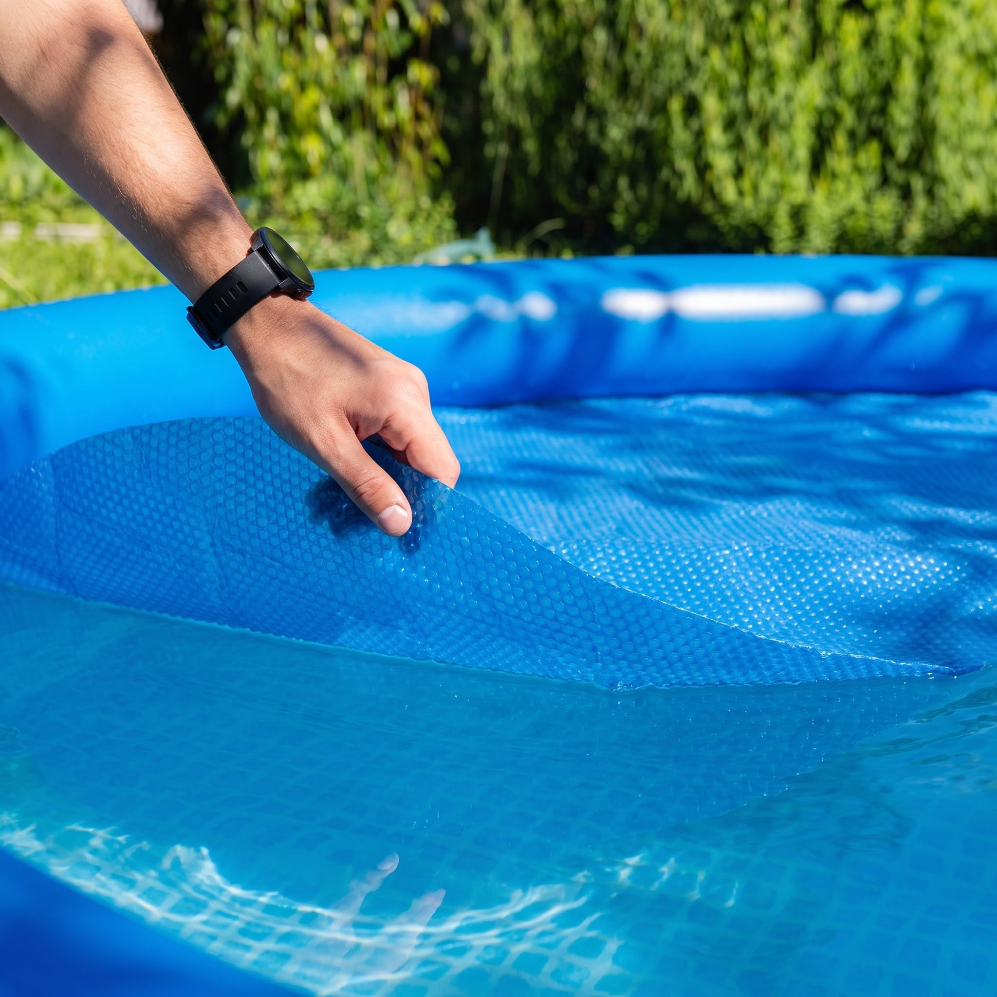 VICASKY 2 coperture termiche per piscine interrate e fuori terra, lunghezza | Coperta termica con struttura a bolle per trattenere il calore, riduce al minimo la perdita d'acqua per evaporazione e