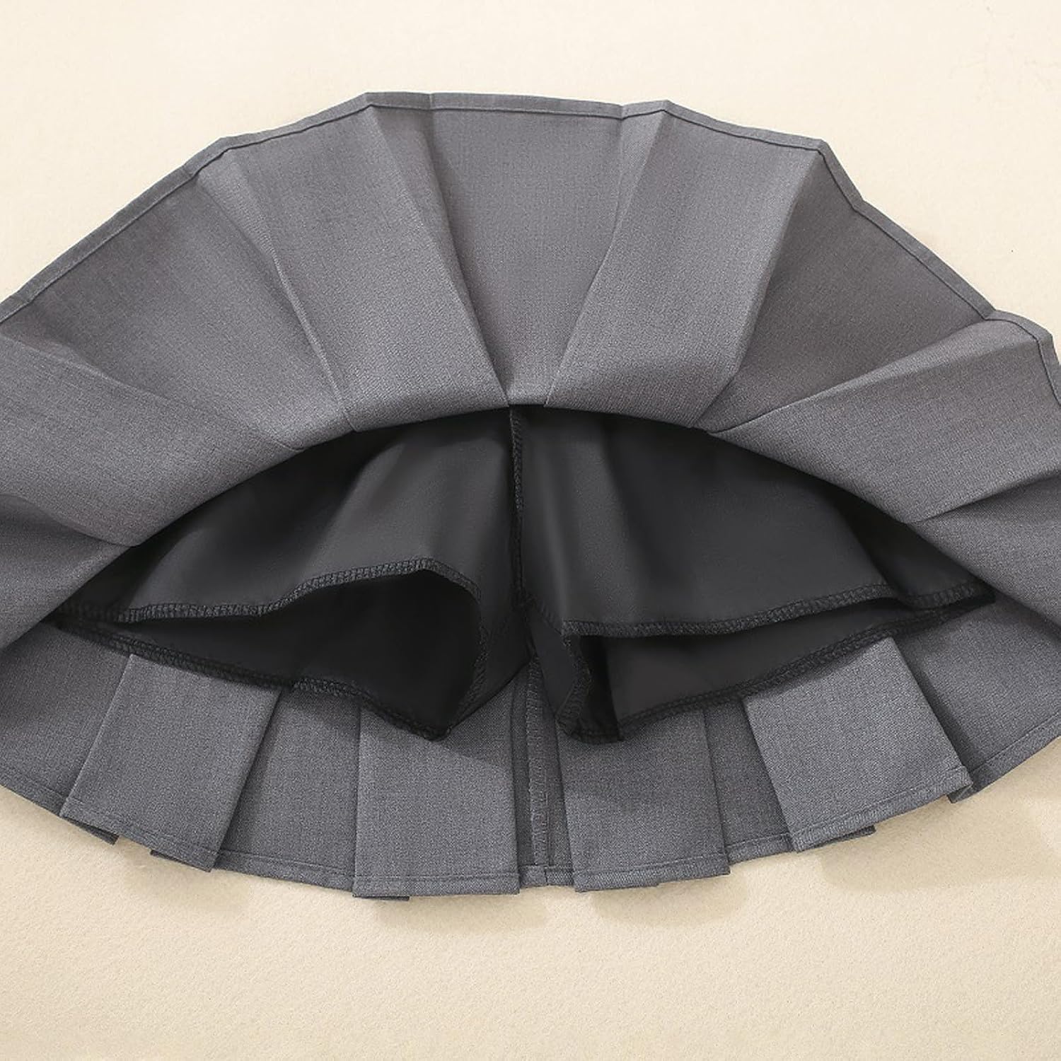 Pleated Mini Skirt Girls 2026 High Waist A Line School Uniform Short Skirts Preppy Button Tab Cute Casual Wear