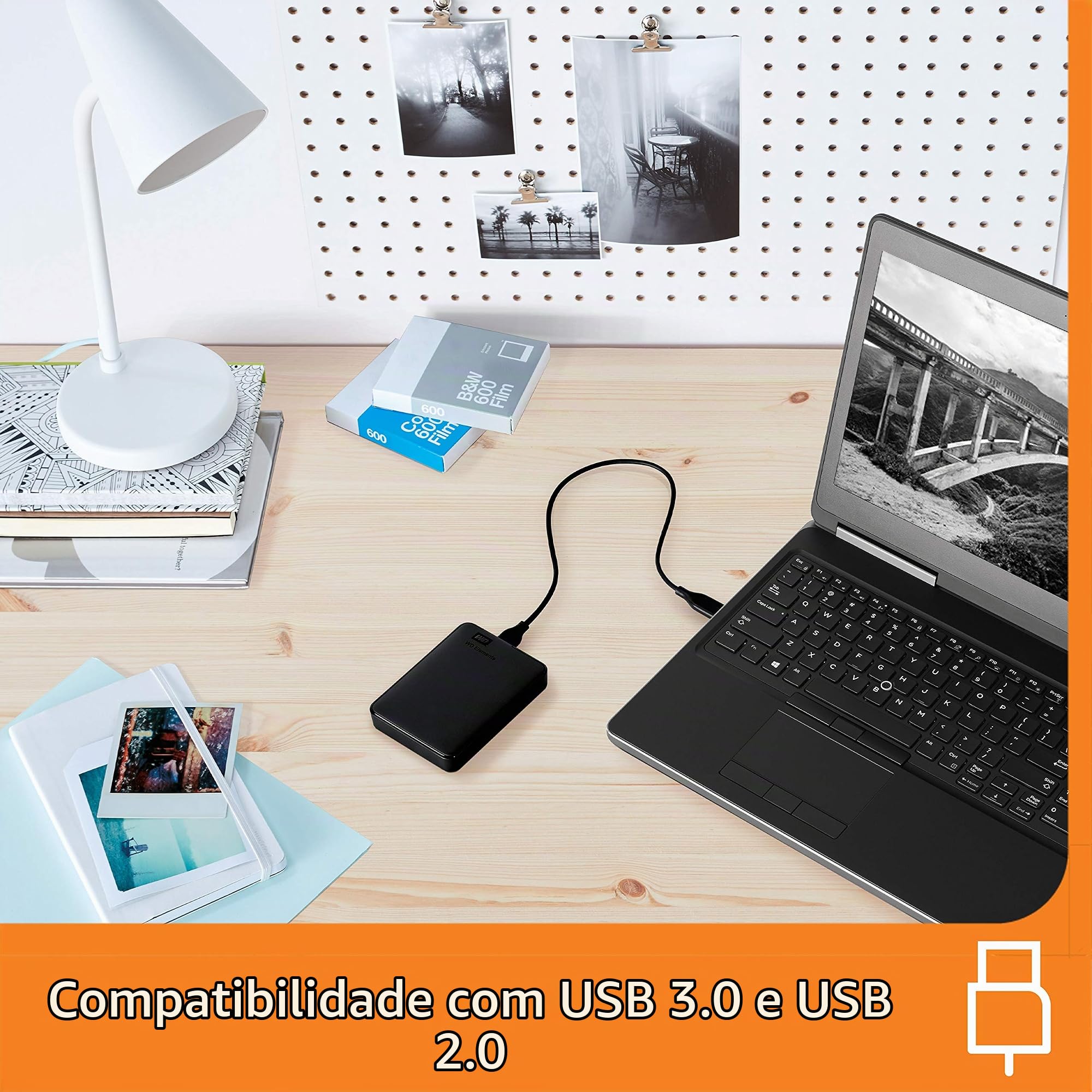 WD Disco rígido externo portátil de 5 TB Elements para Windows