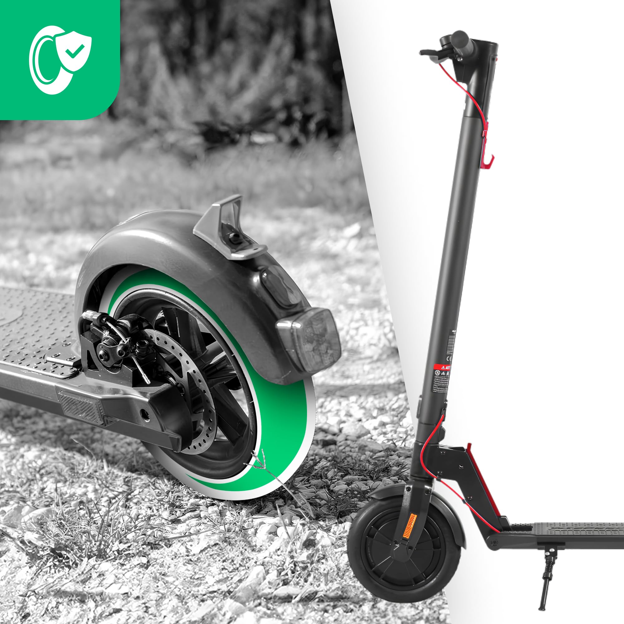 Pneumatico Per Scooter Elettrico 200x50 Con Camera D'Aria - Ricambio Per Ebike, Aderenza Elevata