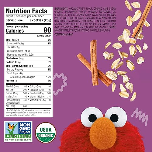 Miniatura 6 de Earths Best Letter of the Day Cookies orgánicas avena canela 53oz Paquete de 6