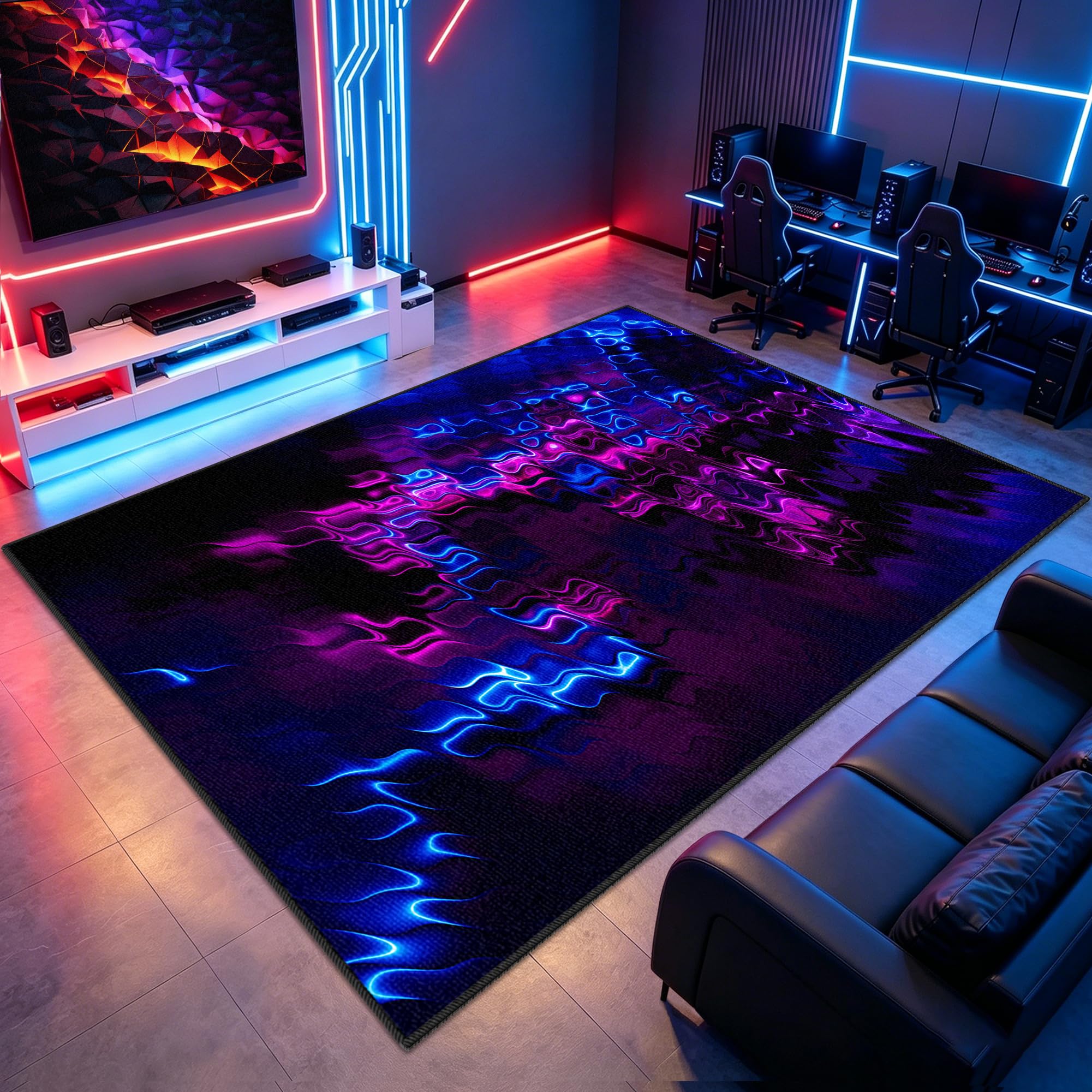 Dywan do sypialni Gaming Mata do gier na krzesło komputerowe 100 x 160 cm Antypoślizgowy dywan krzesło do gier na salę zabaw Dywan do salonu dla graczy Chłopiec