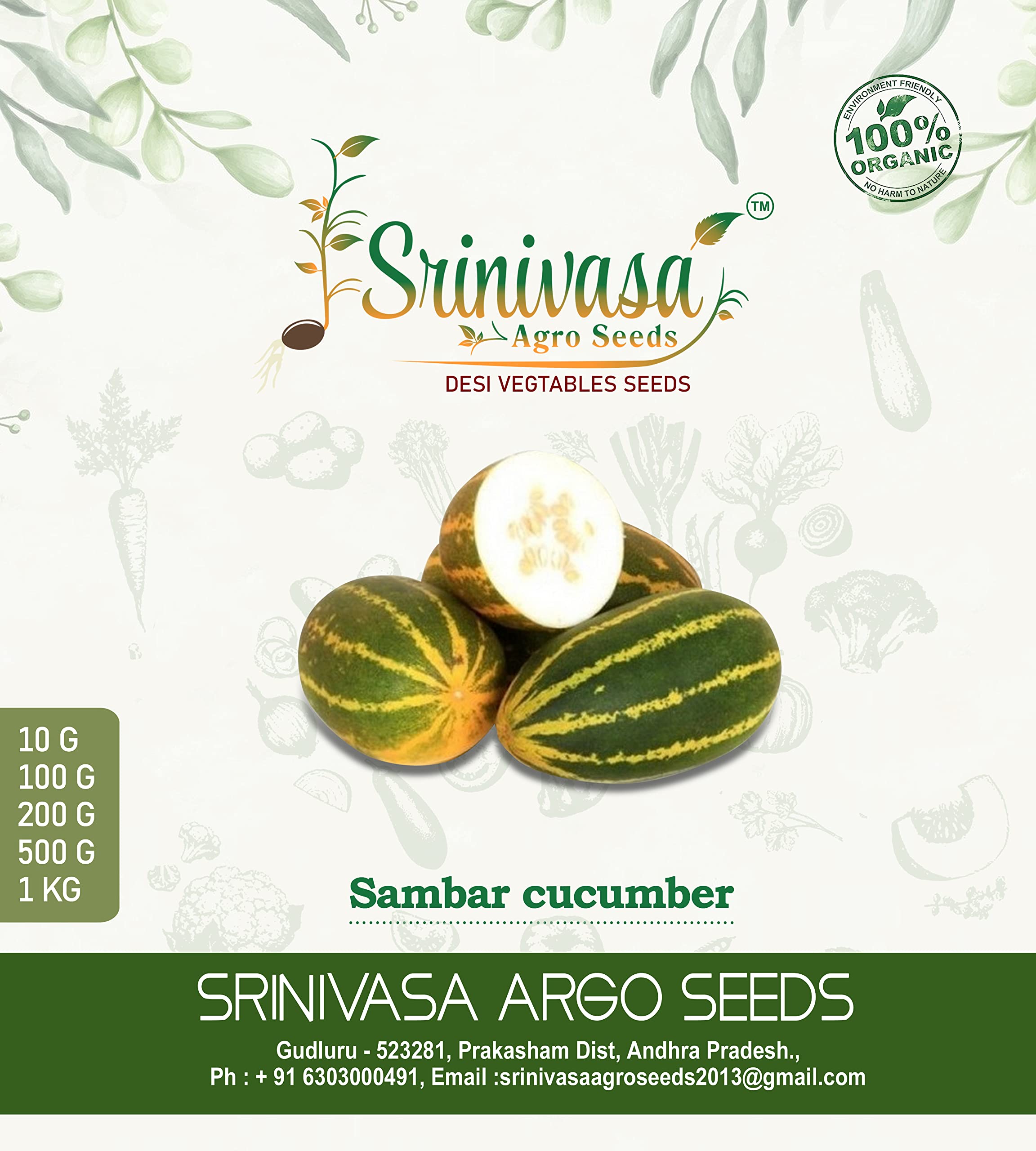 Srinivasa Agro Seeds Dosakaya/Vellari/Sambar Cucumber Seeds, 1 Kg (B09VBSYTQ3) Amazon Price History, Amazon Price Tracker