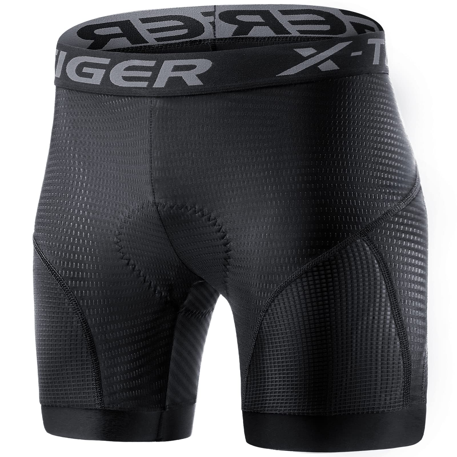 X-TIGER Ciclismo Uomo 5D Gel Imbottito Boxer Traspirante Biancheria Intimo Mutande Pantaloncini da Ciclismo Bici