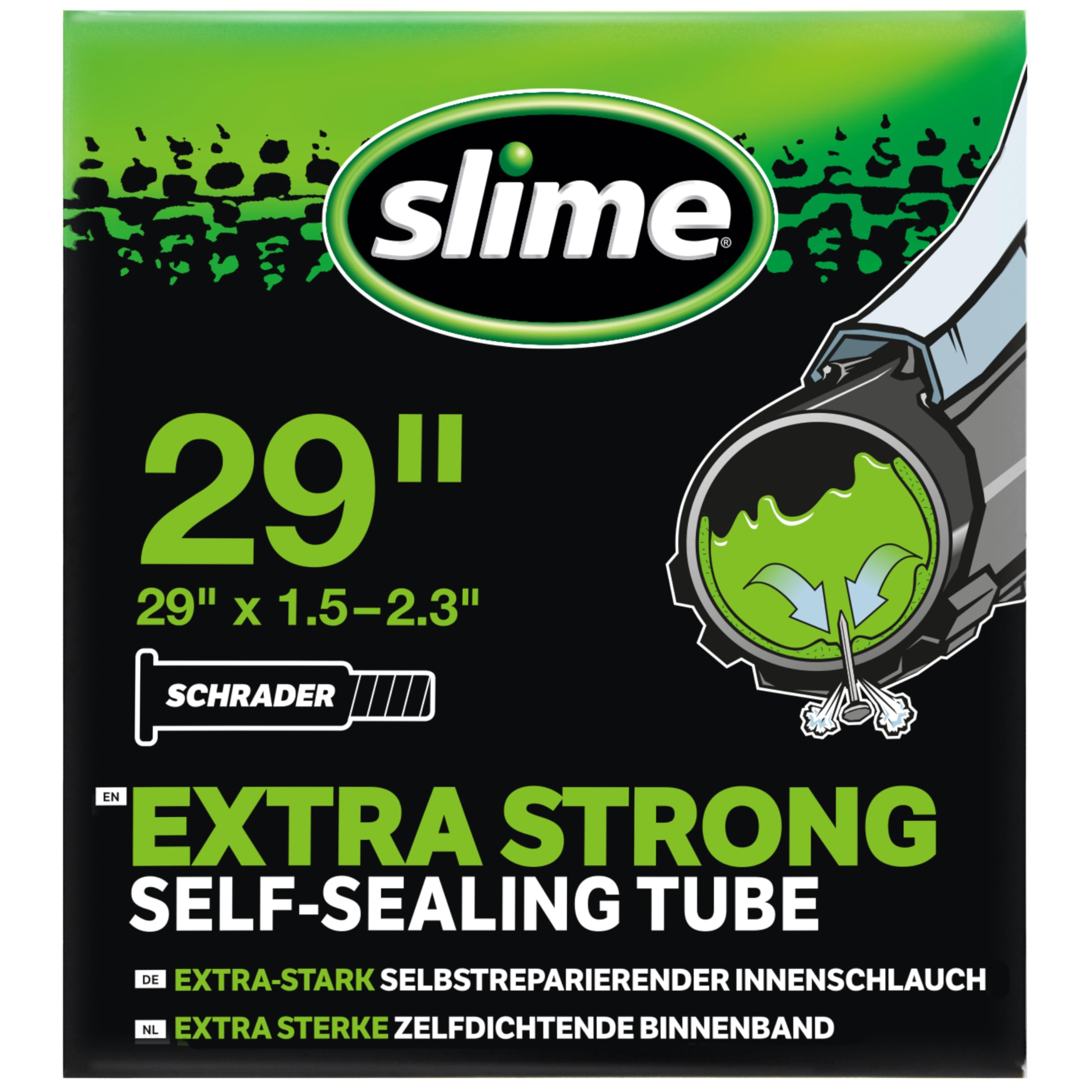 Slime 29 inch Mountain Bike Inner Tube with Schrader Valve