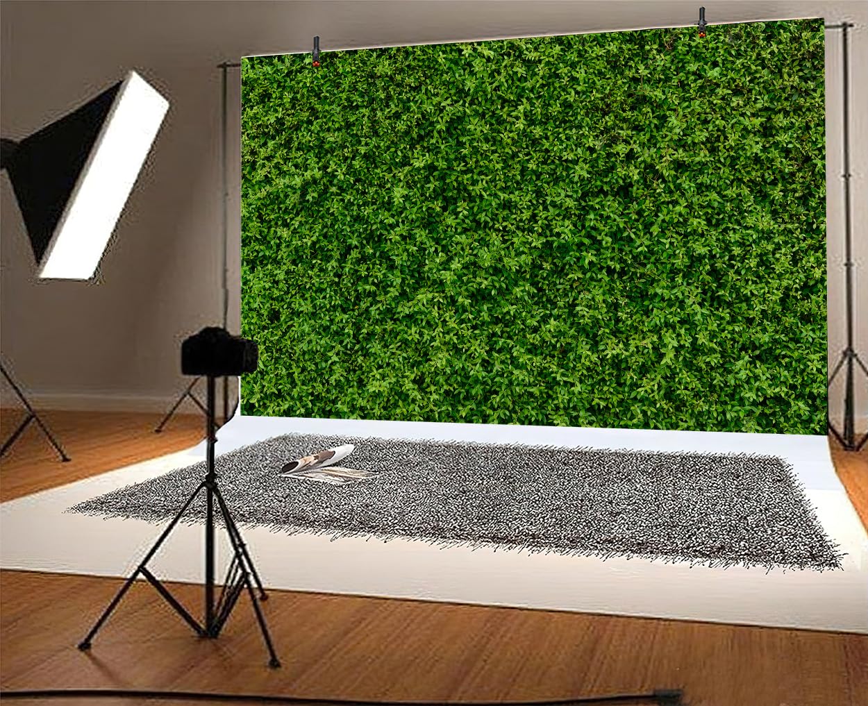 Green Grass Backdrop For Wall With Flowers Butterfly Happy Birthday Greenery Leaves Floral Baby Shower Bridal Wedding Party Decor Photography Background Cake Table Photo Booth Studio Banner 7x5ft