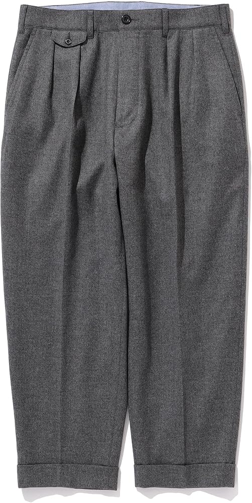 Amazon | [ビームスプラス] パンツ 2プリーツ フランネル トラウザーズ