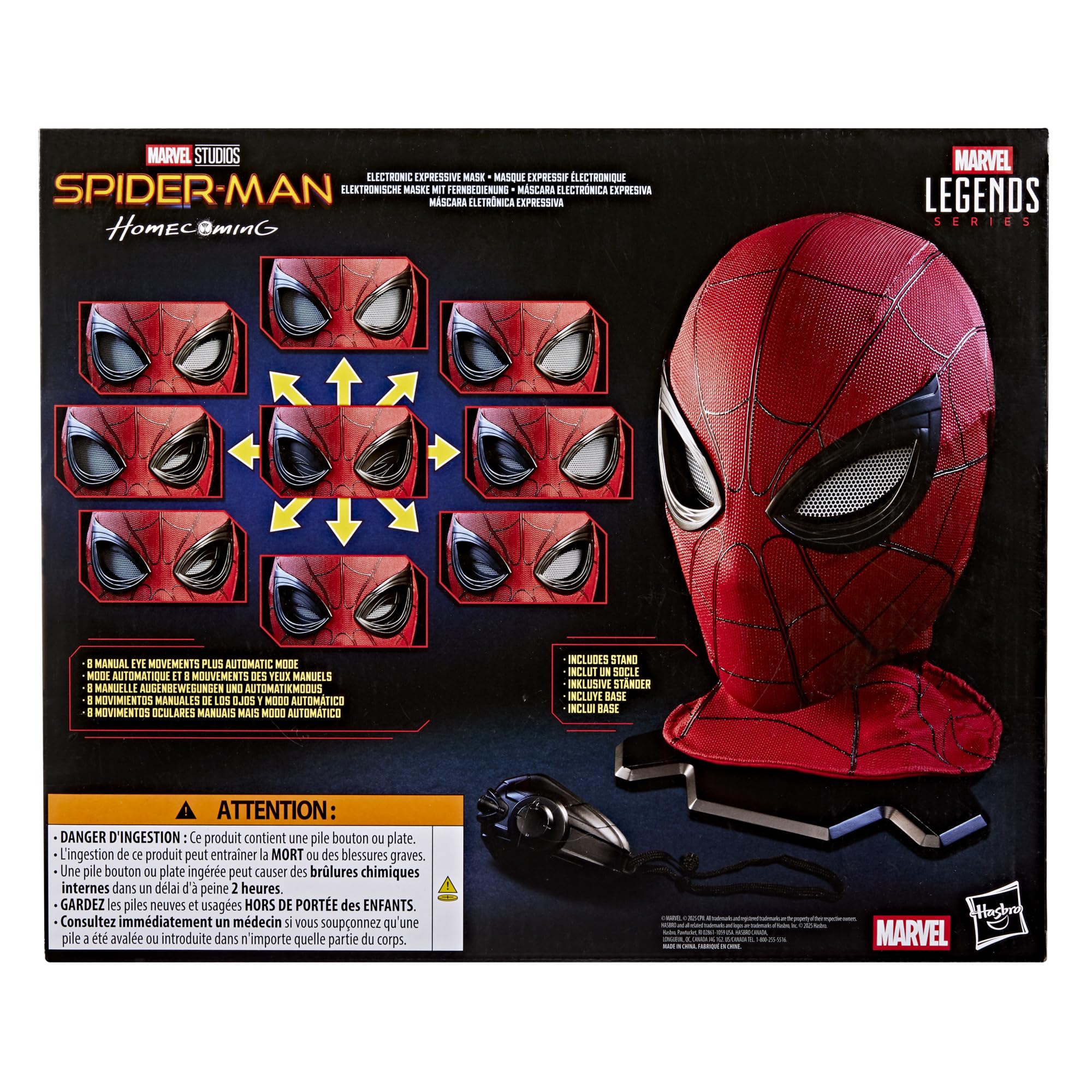 Elektroniczna ekspresyjna maska Spider-Mana z serii Marvel Legends