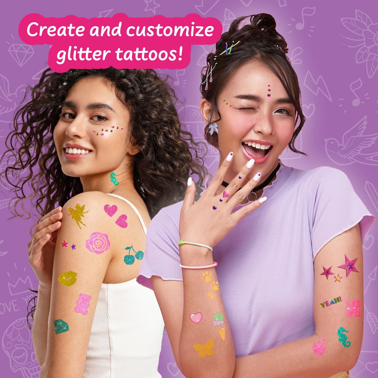 Science4you Glitter Tattoos for Kids Age 5 6 7 8 9+ - Image 3