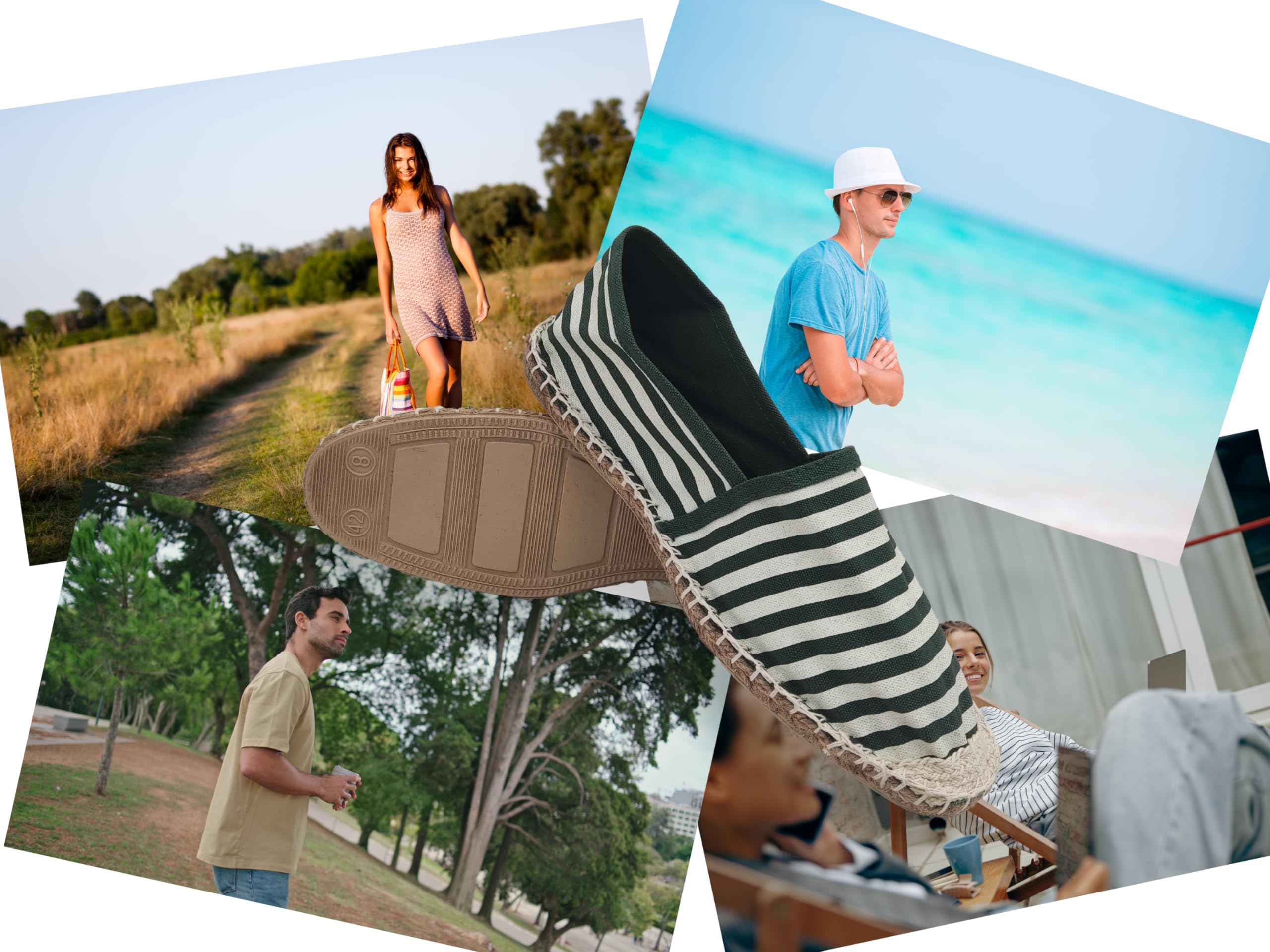 Espadrilles homme et femme en toile, chaussures d'été à enfiler, espadrilles classiques basses avec fond en caoutchouc