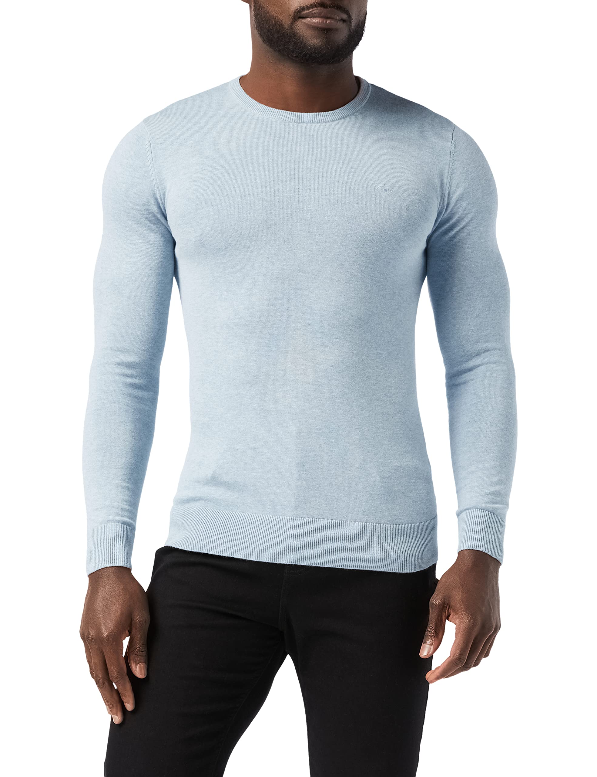 TOM TAILOR Herren Basic Strickpullover mit Crewneck
