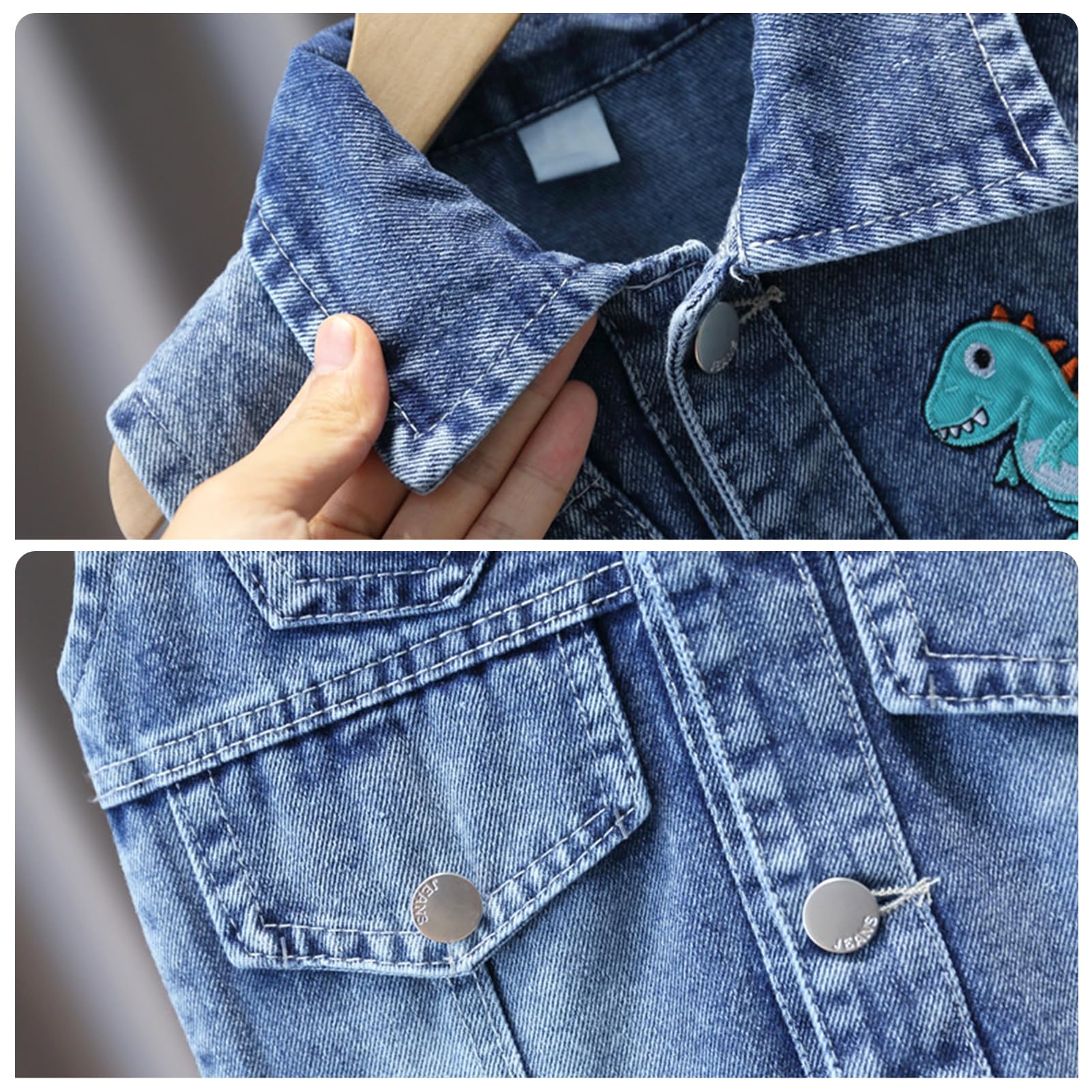 Chaleco para niños Chaleco vaquero chaleco vaquero de algodón de dibujos animados chaqueta sin mangas chaleco sin mangas para primavera y otoño