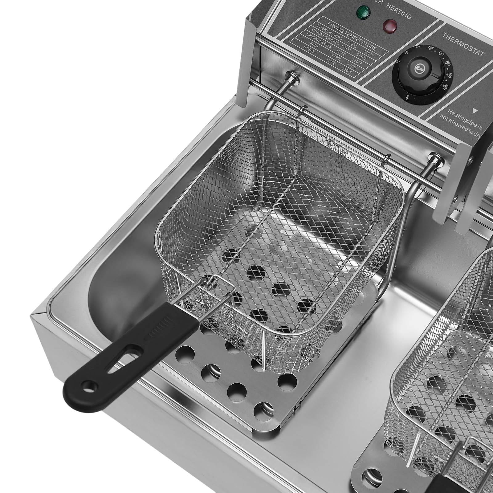 Friggitrice elettrica professionale 12l, friggitrice olio con timer