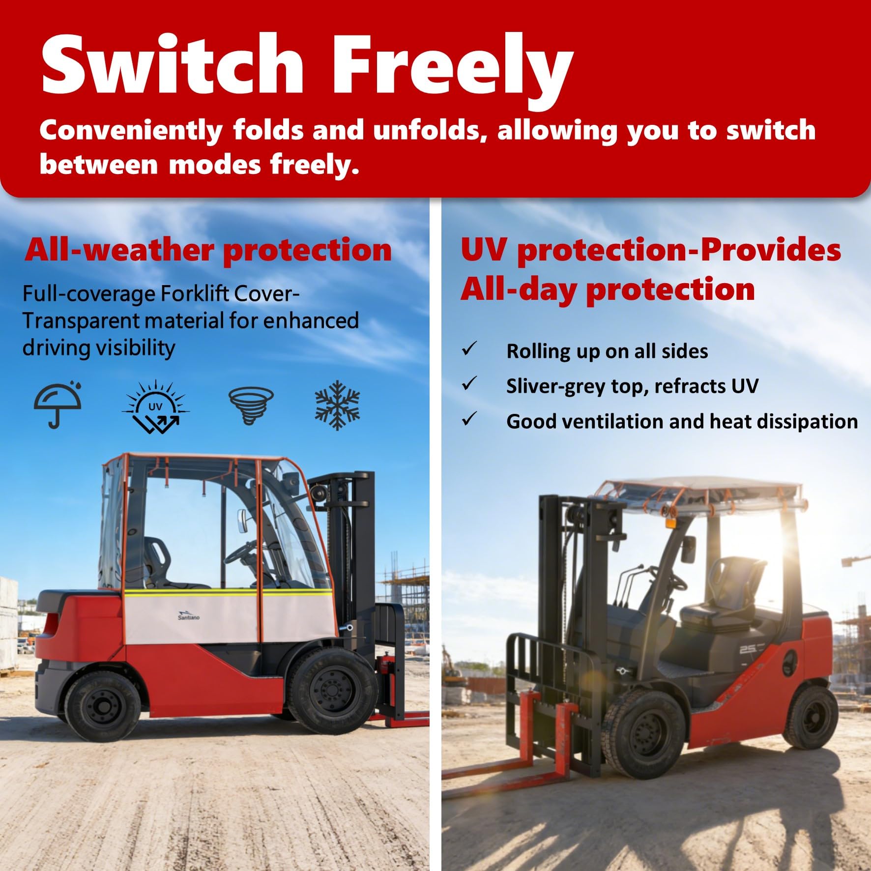 Forklift Cover - All Weather Protection -5