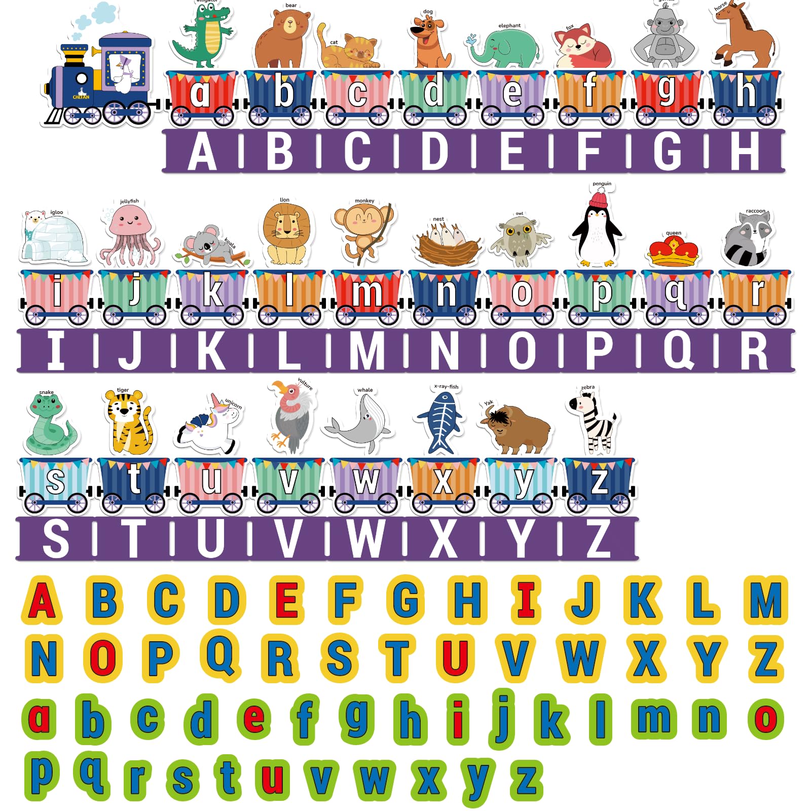 ABC Amazon.com: CHEFAN 26 Lowercase & 26 Uppercase Letters and 27 PCS