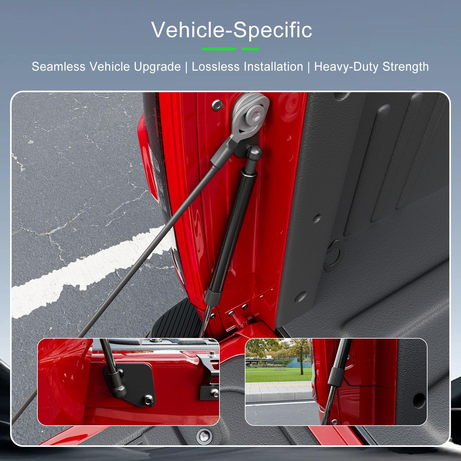 Truck Tailgate Assist Compatible with 2021-2025 Ford F150 6.5FT Bed Mat Tailgate Liner Replacement for 2021-2025 Ford F-150 Accessories