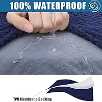 Vista 2 de Smiry Fundas de Cojín Impermeables para Sofá, Fundas de Sofá Seccional de Jacquard Elástico, Funda de Sofá Chaise Lounge en Forma de L, Protector