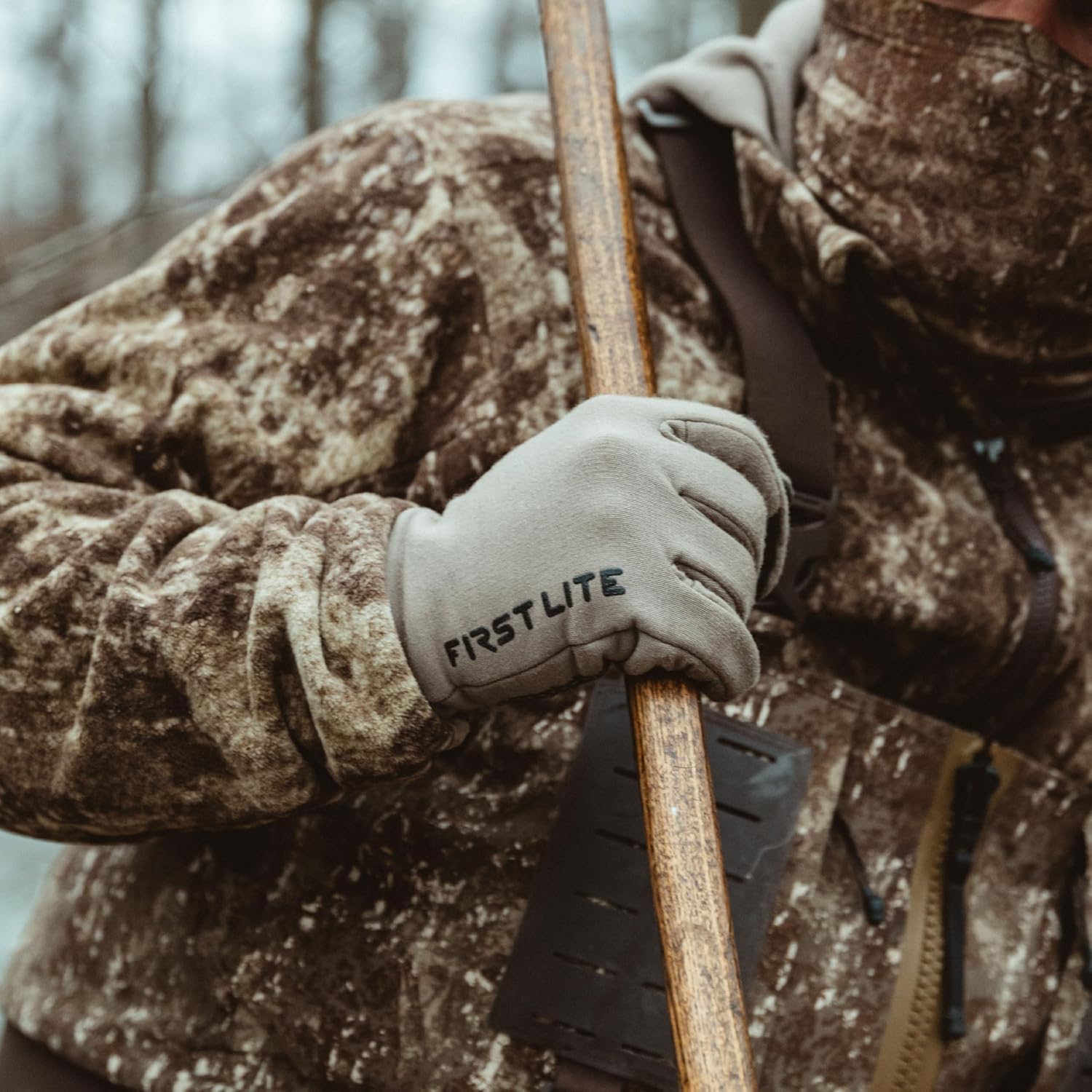 First Lite Rugged Wool Fleece Glove - Heavyweight Merino Wool Hunting Gloves with Silicone Grip and Touchscreen Compatible - Image 7