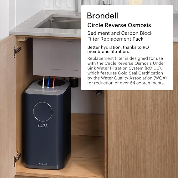 Brondell RF-40 Membrane Water Filter Replacement for Circle Under Sink Reverse Osmosis Filtration System, Lasts 24 Months