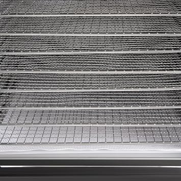 Food Dehydrator, Machine Compact Dehydrators for Food and Jerky Fruits Veggies 700W Dehydrated Dryer Stainless Steel Trays Dryer Machine 24H Timer Temperature Control (8, layer Silver, Black)