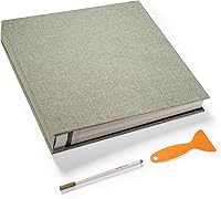 Vista 74 de Álbum autoadhesivo para fotos de 3x5, 4x6, 5x7, 6x8, 8x10, 8.5x 11 u 11x10.6 pulgadas, 40 páginas, de 11 x 10.6 pulgadas, tapa de lino, bricolaje