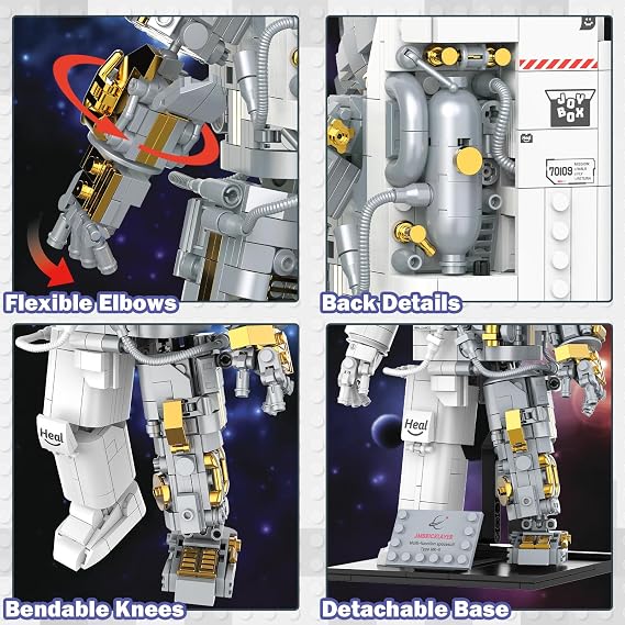 JMBricklayer Space Astronaut Building Set for Adults with Display Stand
