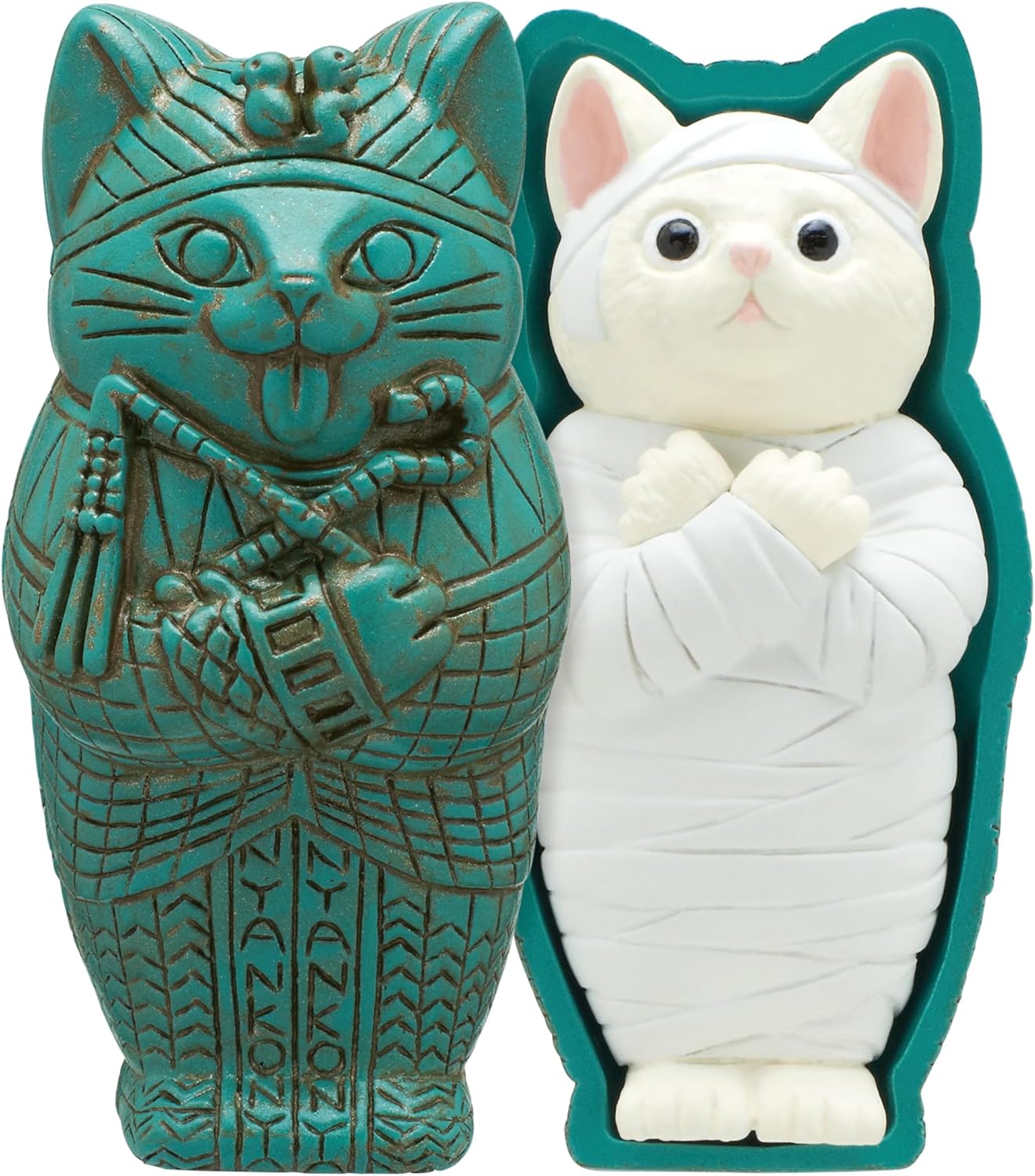 Kitan Club Mummy Cat Figure Blind Box - 1 of 5 Collectable Mini Figurines - Fun, Versatile Decoration