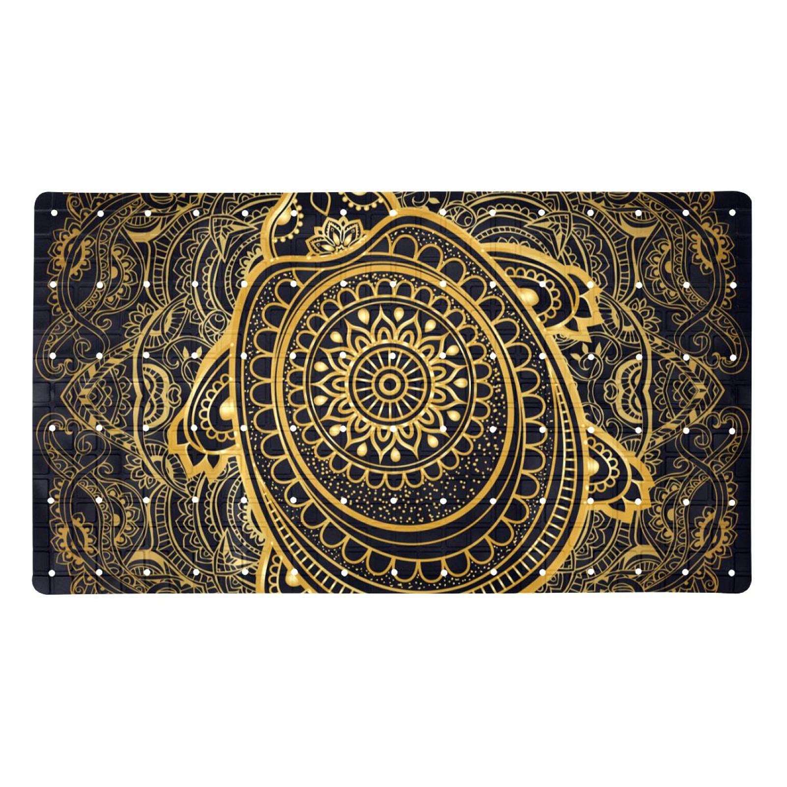 Tapis de bain antidérapant 40x70 cm tortue avec ventouses de douche