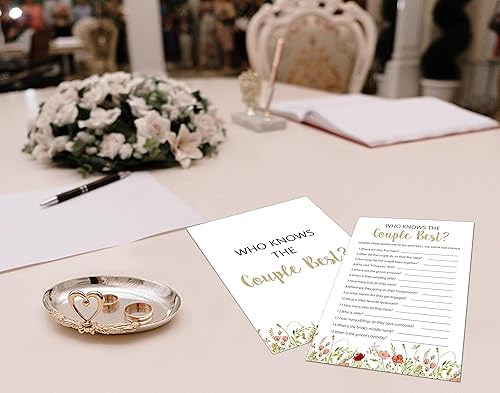 Miniatura 4 de Who Knows The Couple Best Bridal Shower Game, despedida de soltera y despedida de soltera, juego de 30 tarjetas, tarjetas de juego de actividades