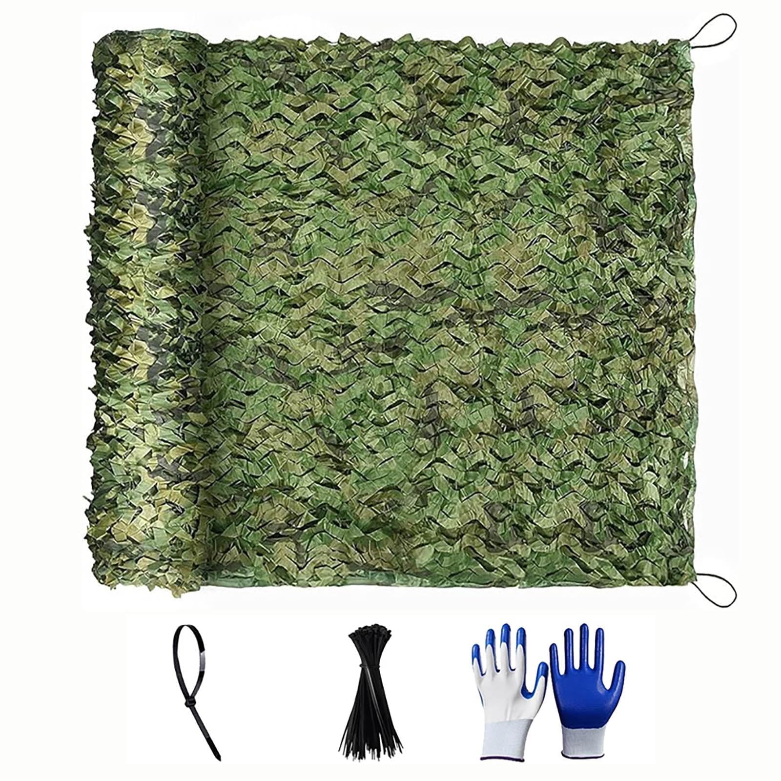 HGTRH Camo Netting for Hunting, Camouflage Netting Outdoor Bulk Roll Camo Mesh Camouflage for Hunting, Party Decoration, Sunshade, Camping Shooting 4x8m