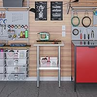 Vista 659 de Mesa de trabajo de acero inoxidable, mesa de metal