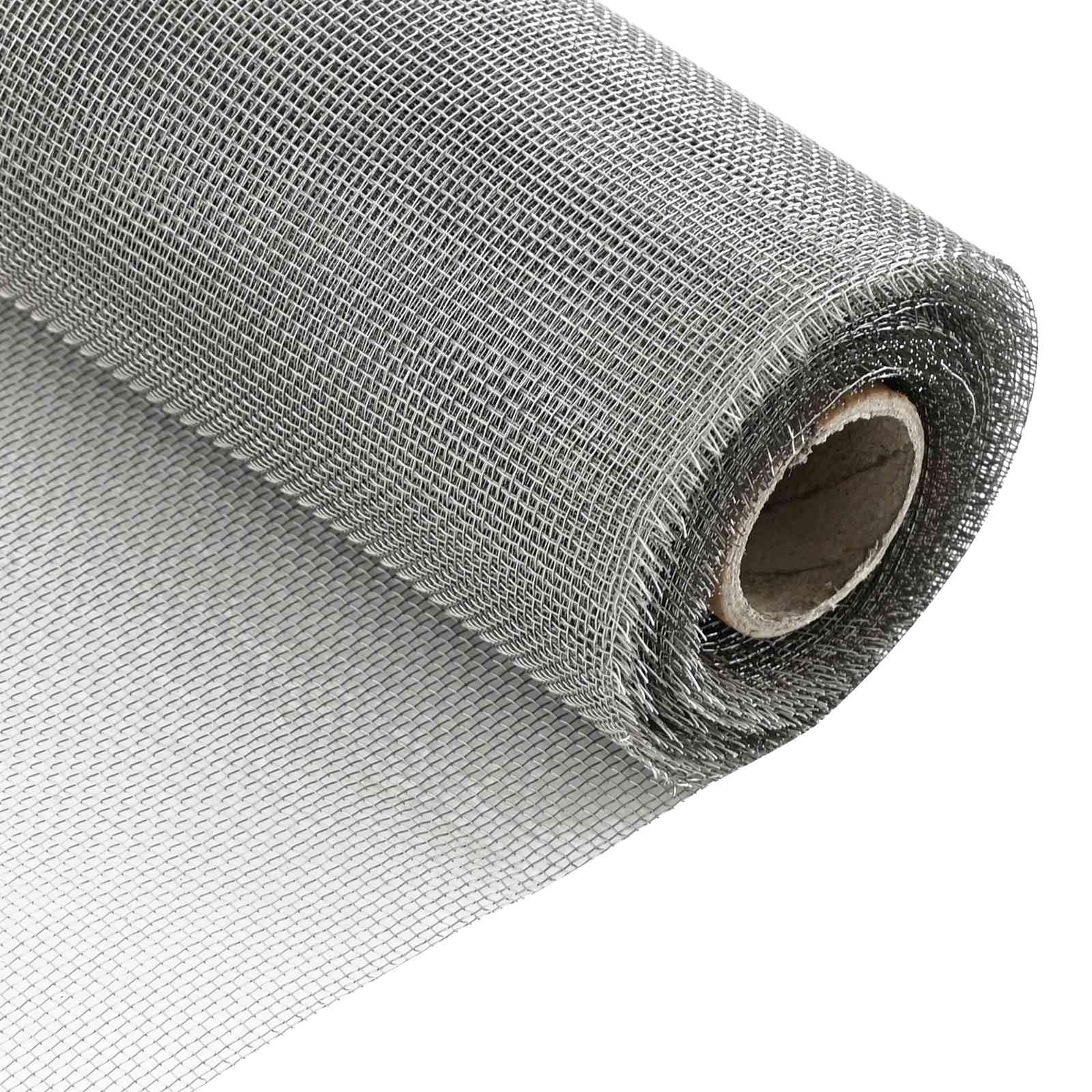 Siatka druciana 100 x 500 cm, stal nierdzewna 304, srebrna z 18 siatkami, ochrona przed wzrokiem, ogrodzenie, ochrona przed wiatrem, klatki dla zwierząt, projekty DIY, trwała, odporna na