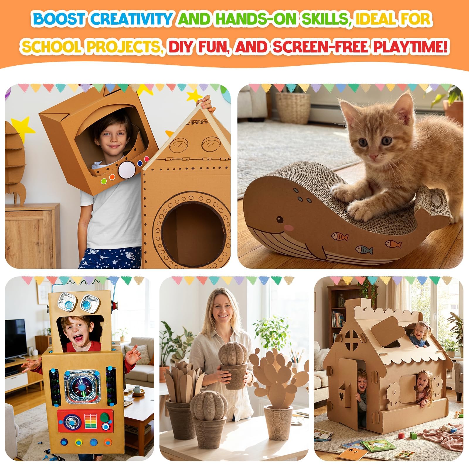 Coupe-Carton Sécurisé Pour Enfants,"Chomp Saw" Sans Lame 45W,Découpe Précise Du Carton De 4Mm, Outil Stem Pour Modèles 3d Et Projets Scolaires