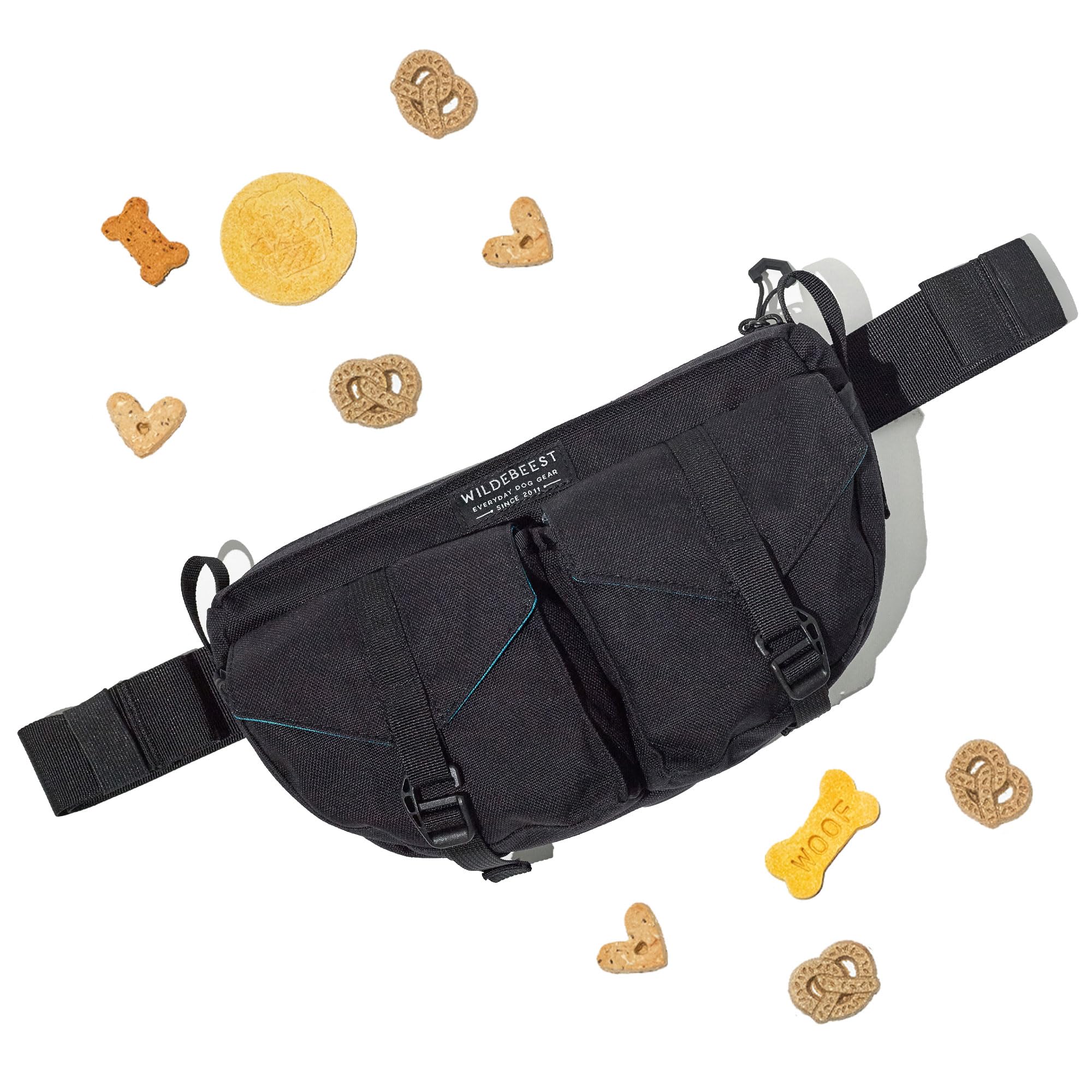 Wildebeest Farallon Bag - Versatile Cross Body Bag, Fanny Pack, Dog Treat Pouch - Secure, Easy Access Pockets, Adjustable Buckle Strap, Poop Bag