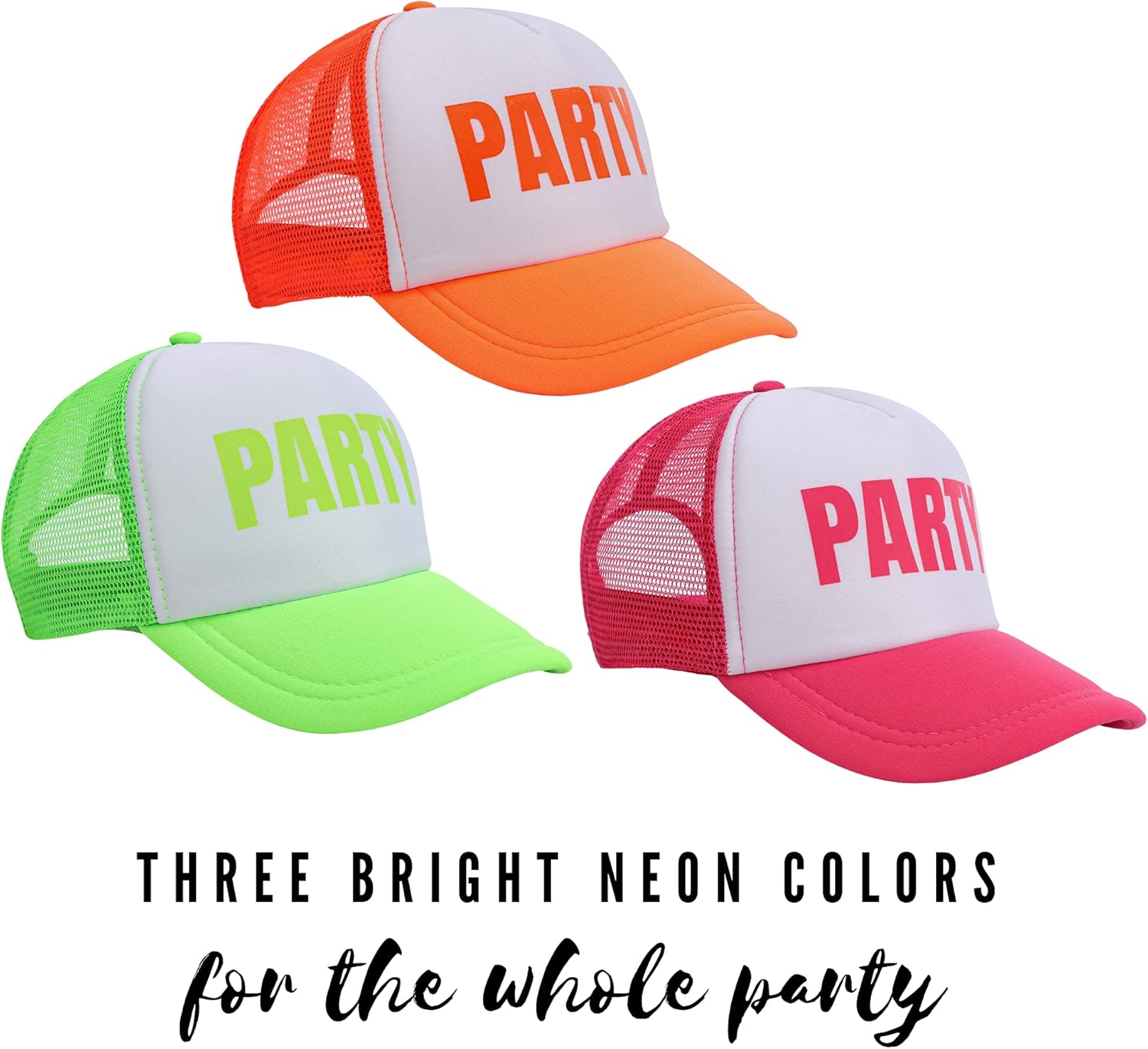 Pop Fizz Designs Bride Hat & Bride Tribe Hats I Bachelorette Party Favors I Bachelorette Trucker Hats Neon