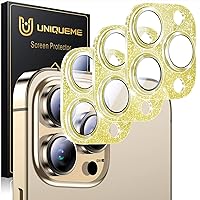 Vista 13 de UniqueMe para Paquete de 3 Protectores de Lente de Cámara para iPhone 15 Pro/iPhone 15 Pro Max, [Protección contra Caídas] [Compatible con Fundas]
