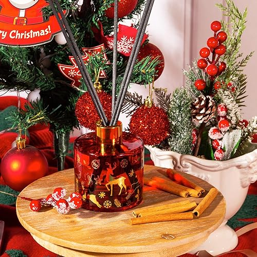 Miniatura 77 de Juego de difusores de junco, difusor de aroma de 3.7 onzas, 6 varillas difusoras de junco, fragancia para el hogar, peonía y cítricos, varillas