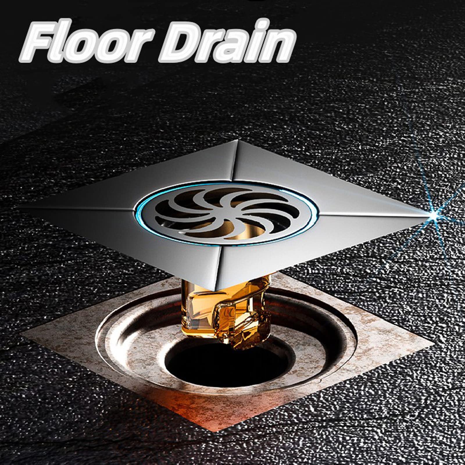 Tapones de Desagüe, Desagües de Piso Acero Inoxidable con Sello Trampa Filtro