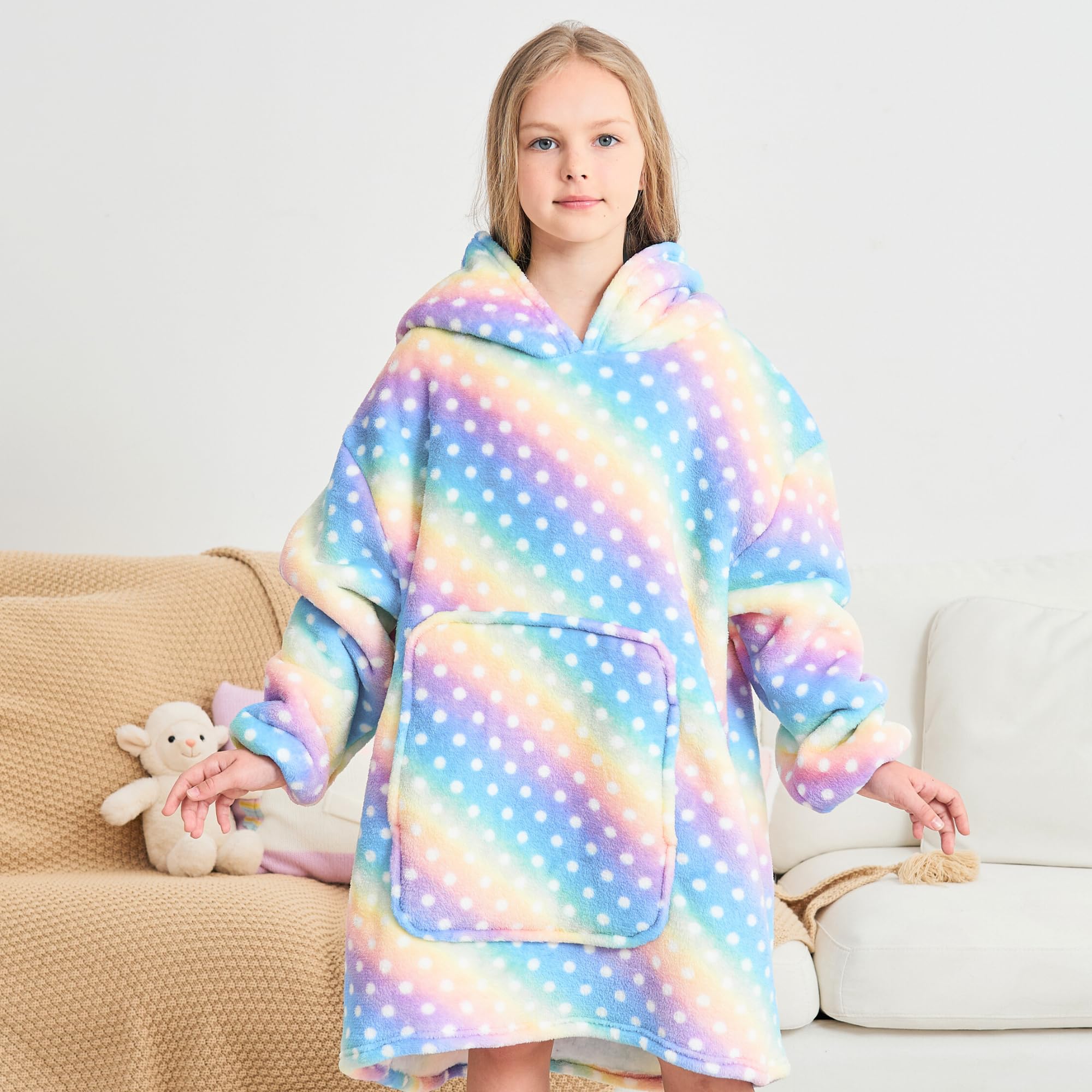 Sudadera con Capucha de Unicornio para Niñas, Sudadera con Capucha de Gran Tamaño para Niños