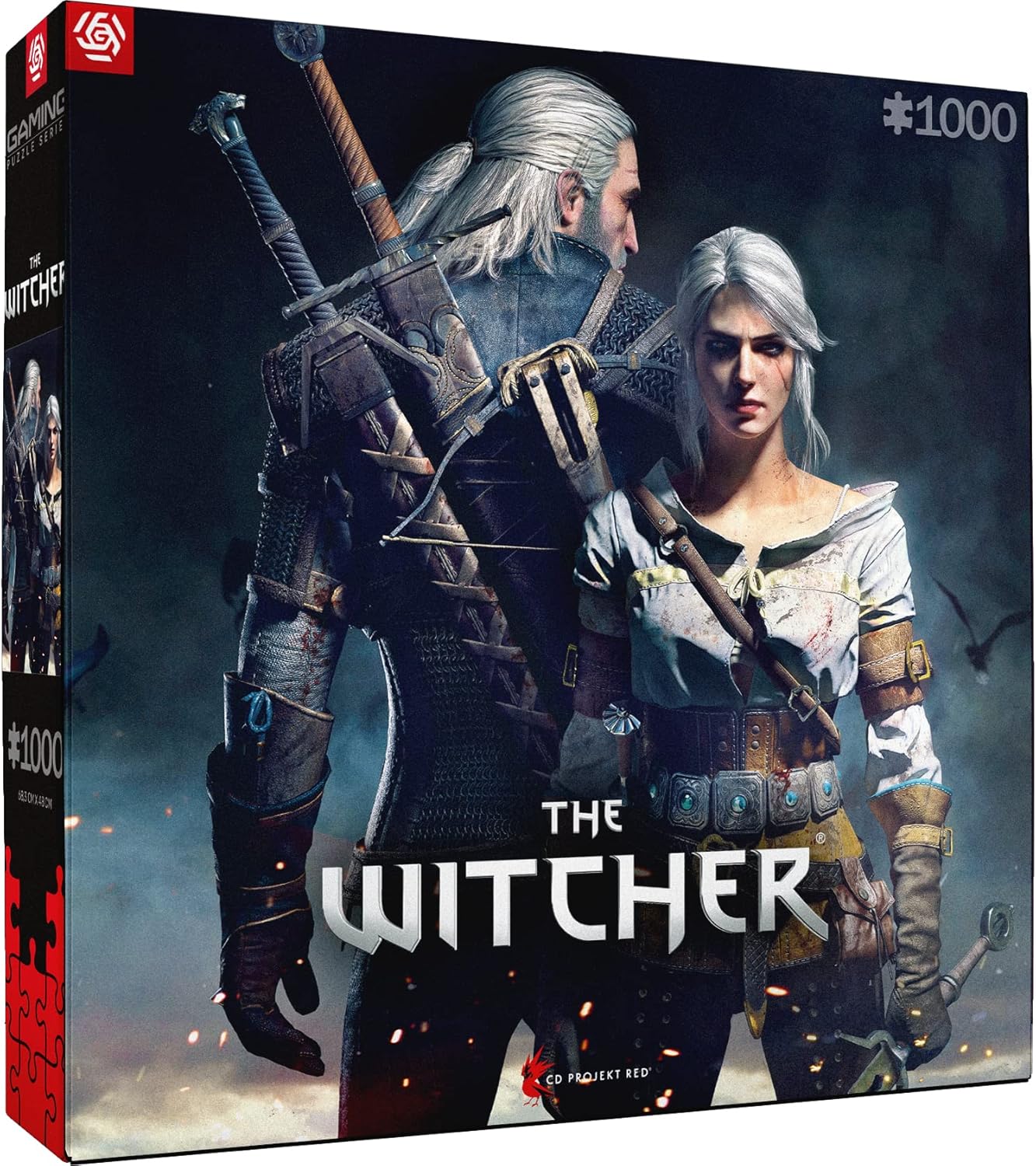 Good Loot Gaming Puzzle The Witcher Geralt and Ciri Computer Game Puzzles for Teenagers and Adults Leisure Ideas Inspired by a Computer Game | 1000 Pieces | 68 x 48 cm