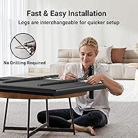 Vista 7 de PERLESMITH - Soporte universal para TV de 22 a 75 pulgadas, soporte de mesa para TV ajustable en altura, excelentes patas de reemplazo para TV